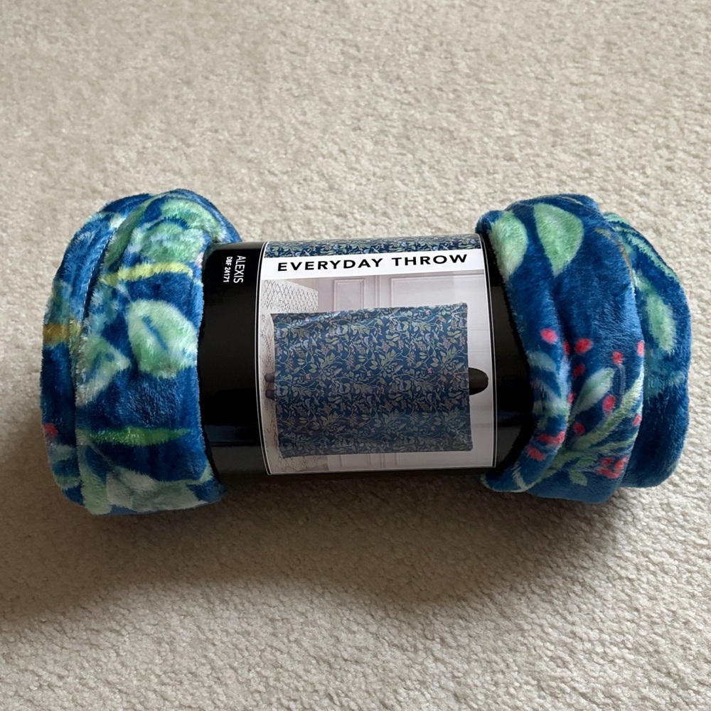 Blue/Green Floral Blanket